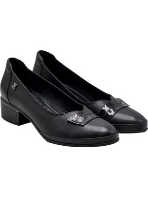 Kadın Topuklu Deri Ayakkabı Siyah 2312531Y