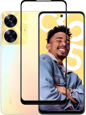 Realme C55 Kırılmaz Cam Tam Ekran Koruyucu 150CC Antistatik Büyük Kenar 9h Gerçek Temperli Koruma