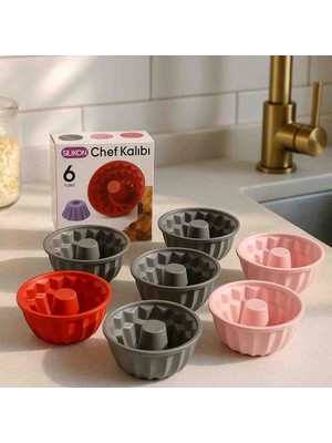 12LI Muffin Kap Seti Silikon Muffin Yıka Kullan