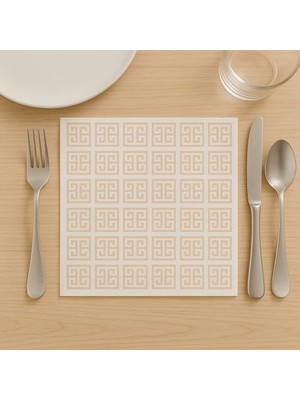 CKM Silikon Desenli  Peçete 20'li