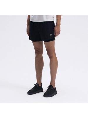 Ellesse EM446-BK 2 In 1 Erkek Şort - Siyah