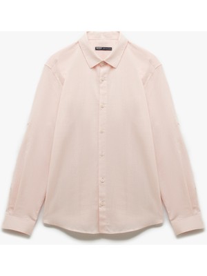 Koton Pamuklu Regular Fit Klasik Yaka Uzun Kollu Gömlek