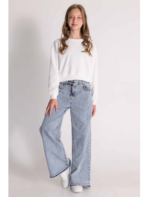 Dmb Boys & Gırls M 2985 Kız Denim Pantolon 9-14 Yaş
