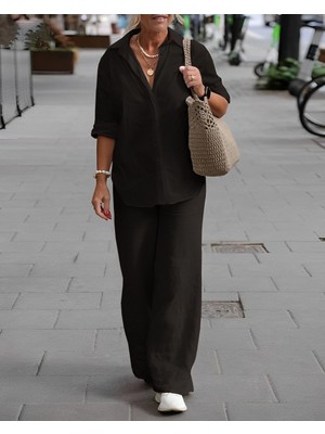 Ikili Keten Alt Üst Takım