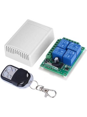 TLS Robotik 12V 433MHZ 4 Kanallı Kablosuz Kumandalı Rf Alıcılı Röle Modülü (Kutulu)