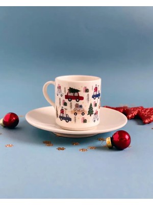 Yılbaşı Arabası Türk Kahvesi Fincanı