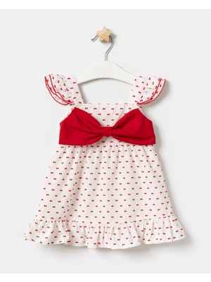 Kız Bebek Fiyonklu Yazlık Elbise