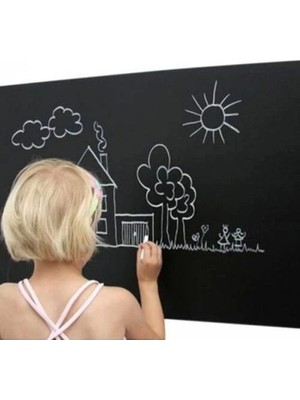 Brokoli Home Duvara Yapışan Kara Tahta - Renkli Tebeşirli Kullanıma Uygun - 45X200CM