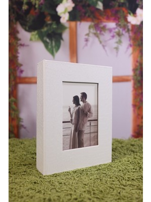 NRCN 10x15 cm 200’lük Deri Fotoğraf Albümü Beyaz