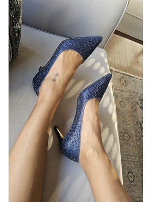 Topukla 036 0450 Taslı Kadın Taşlı Stiletto Abiye Ayakkabı