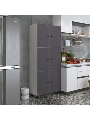 Kenz Life Kenzlife Mutfak Dolabı Tahiri Gribyz 188*80*37 Çok Amaçlı Dolap Arkalıklı