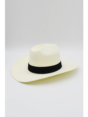 Külah Erkek Güneşlik Şapka Açık Hava Aktiviteleri Için Ayarlanabilir Geniş Kenarlı Hasır Şapka - Bej