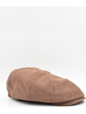 Külah Erkek Kahve İngiliz Şapka Newsboy Kasket Flat Cap