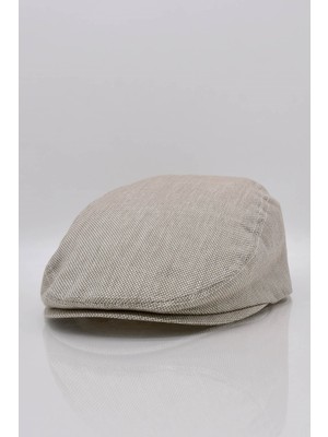 Külah Erkek Bej Kasket Cotton Irish Flat Cap Şapka