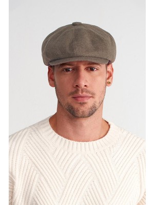 Külah Erkek Kışlık Yün İngiliz Kasket Şapka Baker Boy Cap