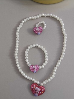 Kız Çocuk Kolye Yüzük Bilezik Seti Çocuk Takı Seti Çocuk Kolye Çocuk Bileklik Çocuk Yüzük