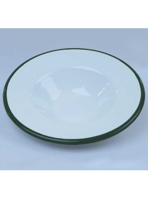 Art 25CM Makarna Tabak Haki Yeşil Çelik Üzeri Emaye Kaplama Mutfak Eşya Taze Hava 1 Adet