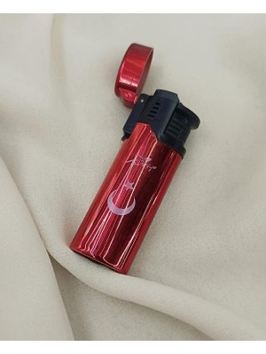 Çakmak Pürmüz Ayarlanabilir Mavi Gazlı Doldurulabilir Ay Yıldız Çakmak