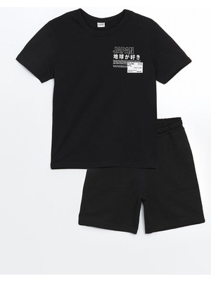 Lcw Kids  Japan Baskılı Erkek Çocuk Tişört ve Şort 2'li Takım  (S5)