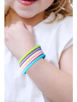 5'li Kız Çocuk Bilezik Çocuk Takı Kız Çocuk Bileklik Kız Çocuk Kırılmaz Plastik Bilezik