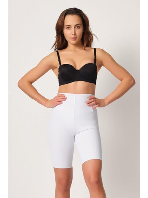 Miraxx Beyaz Mı Emay 2927 Bel Dekolteli Balenli Paçalı Lazer Korse