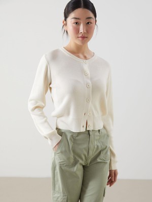 Xsıde  Bisiklet Yaka Kadın Triko Hırka  (S5)