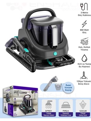 Yellowtech Islak Kuru Elektrikli Süpürge Halı Kanepe Yatak Pet Leke Çıkarıcı Halı Temizleme Makinesi