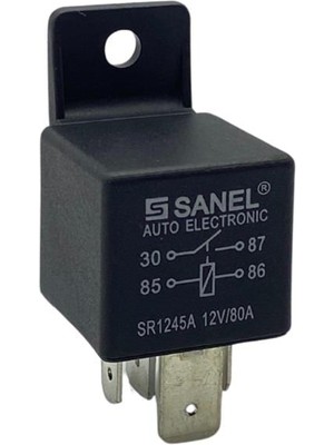 Sanel 12V Röle 4 Uçlu 80 A (70 A Tipi) (2 Uç Küçük / 2 Uç Büyük) (6.3 mm / 9.5 Mm)