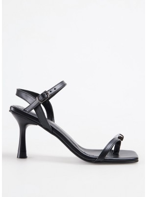 F By Fabrika Siyah Kadın Topuklu Sandalet Brıgıd