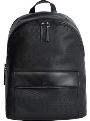 Calvin Klein Siyah Erkek Sırt Çantası Ck Sleek 2g Round Bp Mono