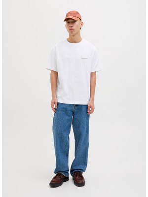Jack & Jones Bisiklet Yaka Beyaz Erkek T-Shirt 12273388_JORMARRAKESH Sketch Tee Ss
