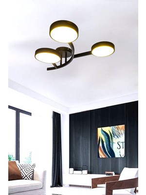 Mediterian Şık 3 Renkli LED Avize, Metal, Enerji Tasarruflu, Dekoratif, Oturma ve Mutfak İçin