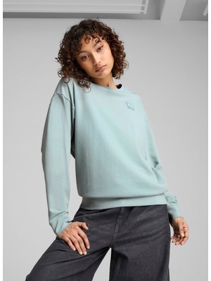 Puma 69089867 Ess Elevated Comfort Crew Nane Yuvarlak Yaka Regular Fit Düz Kadın Sweatshırt