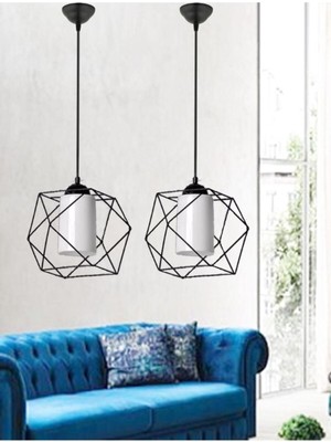 Mediterian 2'li Beyaz Cam Avize, Mutfak, Antre, Koridor ve Çocuk Odası için şık aydınlatma