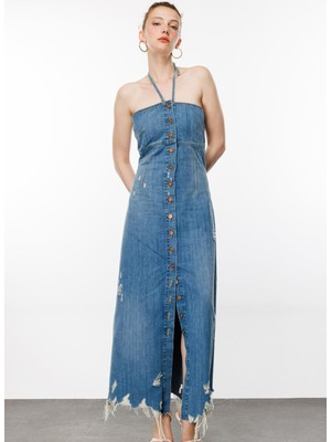 Denim Trip Denim Elbise, Xs, Indigo