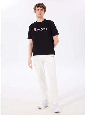 Discovery Expedition D5SM-EA3886 Beyaz Relaxed Düz Erkek Eşofman Altı