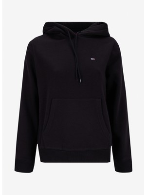 Tommy Jeans Kapüşon Yaka Siyah Kadın Sweatshırt DW0DW19958BDS