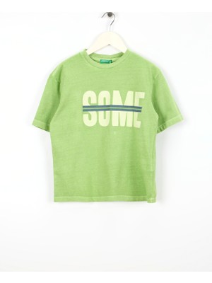Benetton Baskılı Fıstık Erkek Çocuk T-Shirt 3PCMC10N7