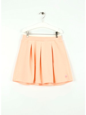 Benetton Normal Bel Regular Fit Şeftali Baskılı Midi Kız Çocuk Etek 32N4C0007