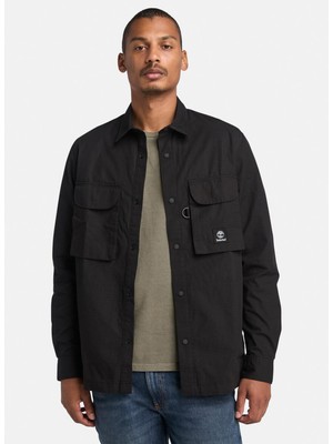 Timberland Utility Overshirt Siyah Düz Erkek Gömlek