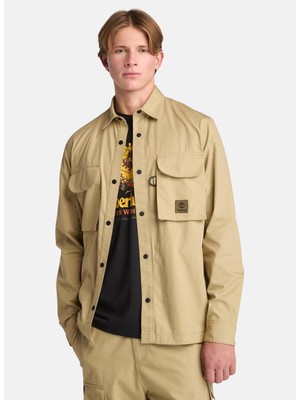 Timberland Utility Overshirt Bej Düz Erkek Gömlek