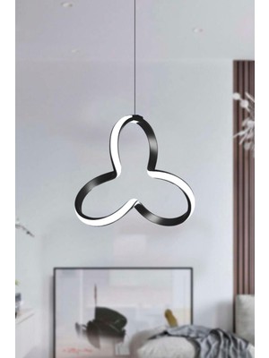 Mediterian Modern siyah sarkıt avize, şık tasarım ve beyaz LED ışık ile zarif aydınlatma sağlar