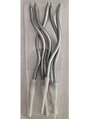 Pasta Mumu 5'li - Kıvrımlı - Gümüş