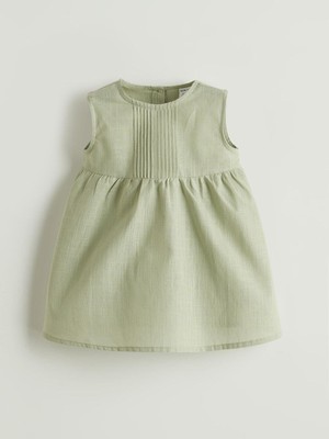 Bisiklet Yaka Basic Kız Bebek Elbise  (S5)