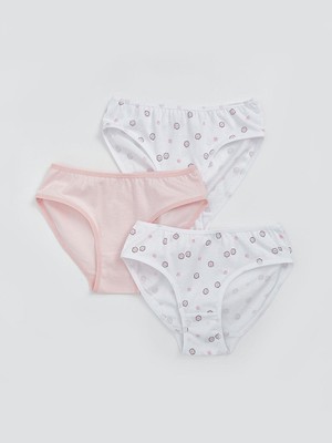 Baskılı Kız Çocuk Külot 3'lü  (S5)