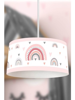 Mediterian Renkli Pastel Çocuk Sarkıt Avize, Sevimli ve Şık Tasarım, 20x30 cm