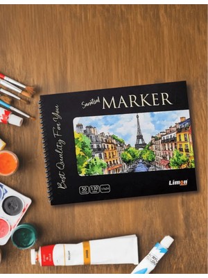 Marker Defter-Resim DEFTERI-130GR-50 YPRK-17CMX24CM