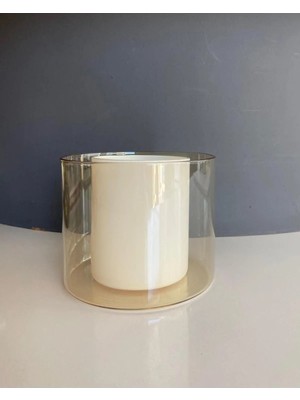 Mediterian Bal renkli çift cam avize, 13,5cm çap, 12cm yükseklik, E27 uyumlu, modern tasarım