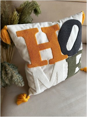 Bmyhome Punch Nakışlı Kırlent Kılıfı