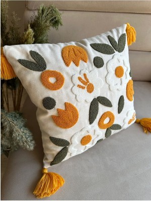 Bmyhome Punch Nakışlı Kırlent Kılıfı